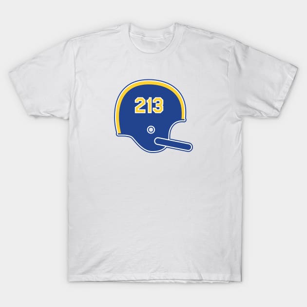 LA Rams 213 Helmet T-Shirt by Rad Love